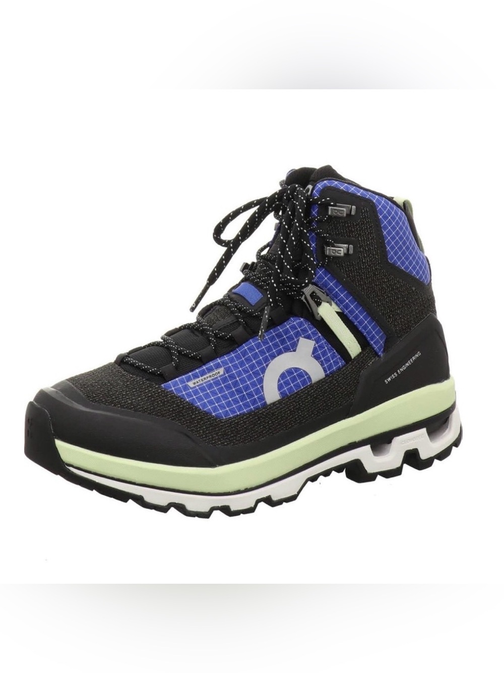 On Cloud Cloudalpine Waterproof Cobalt Limelight Hiking Boots Shoes Womens 8.5